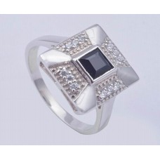 Garnet Gemstone,925 Sterling Silver Ring, Square Shape, RI-0094